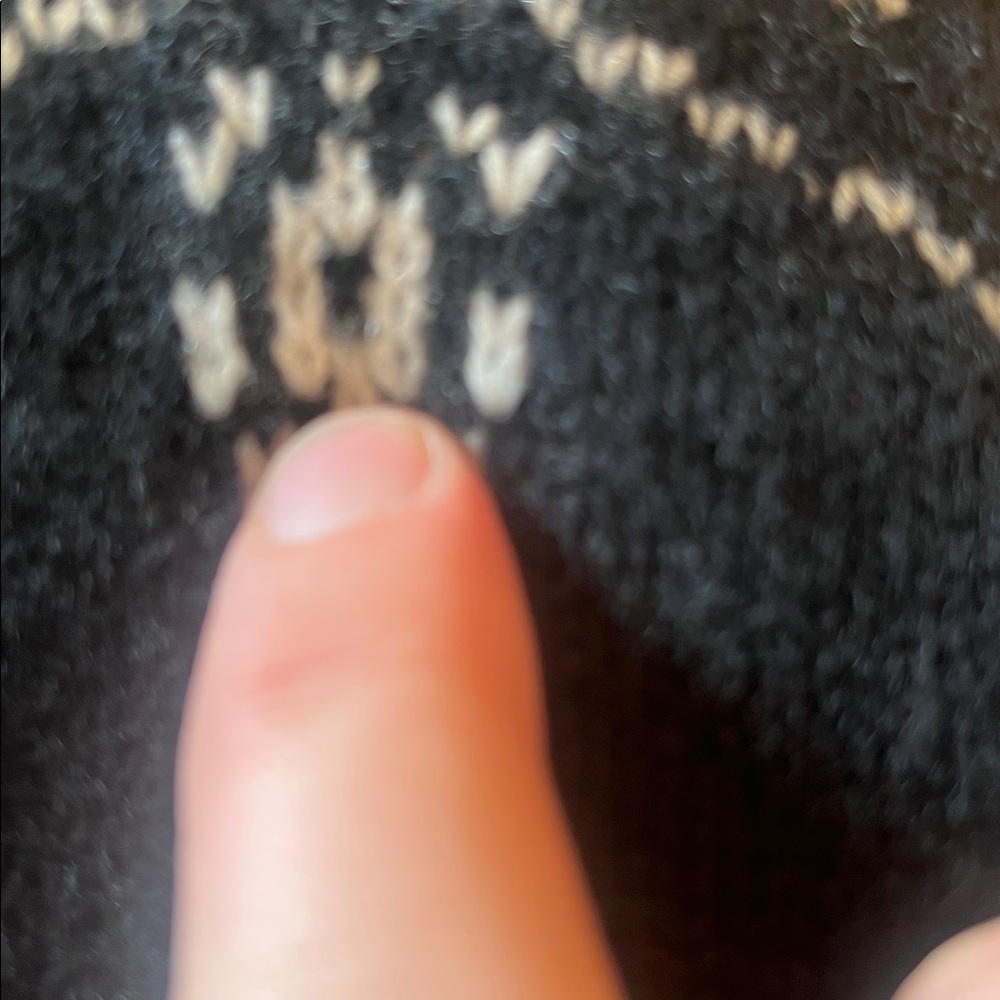 Skull Cashmere Black LIng Sleeve Cashmere CardiganEmbroidered Skull on Back XS - Picture 6 of 8